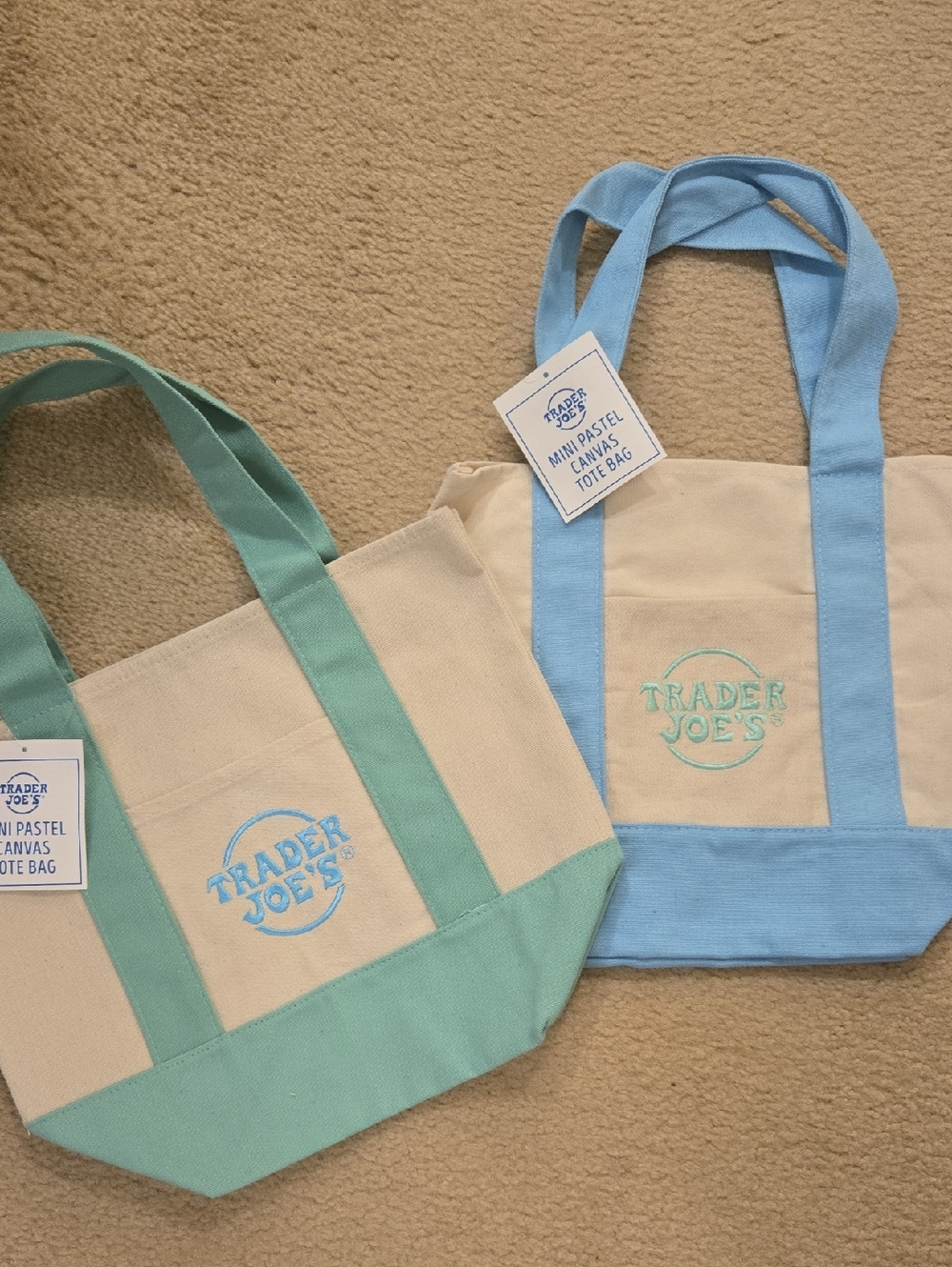 Trader Joe's Pastel Minis- Green & Blue